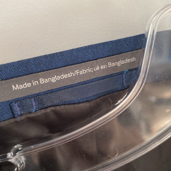 H&M super skinny fit blazer suit jacket blue black 44R - Picture 2 of 5